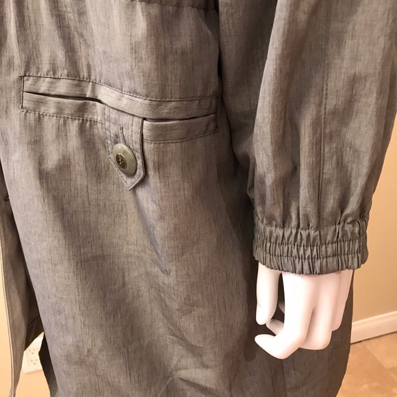 American Bazaar Hooded Trench Coat Rain Jacket - Picture 9 of 11